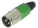 Mannelijke 3-Pins XLR-Stekker - Vernikkeld - Groen