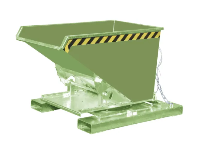 3-zijdig Kantelende Kiepbak 0.30m³ Hxbxd 890x1010x1260mm Groen
