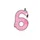 Jungle candle 6 Flamingo