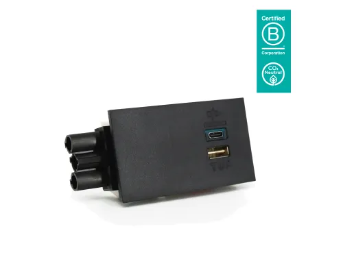 Lader USB type A+C 30W - 103 Zwart voor Bento desktop locker