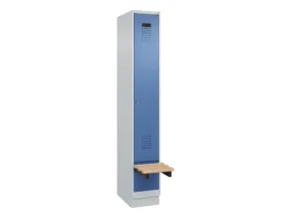 locker met bank,HxBxD 1950x300x815mm,1vak,vak B 300mm,cilinderslot - 2