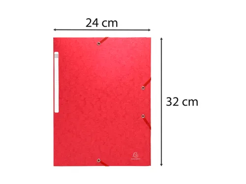 Elastomap 3 kleppen "Scotten" glanskarton 400gm² A4 Rood karton
