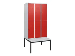 Dubbeldekse dekenkist,HxBxD 1950x900x815mm,3x2vak.,vak B 300mm