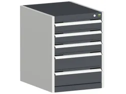 ladekast HxBxD 700x525x525mm 5laden romp RAL7035 front RAL7016