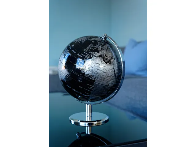 TROIKA Wereldbol Lunar 20cm Chroom Zwart-zilver