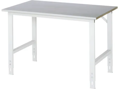 werkbank,HxBxD 760-1080x1250x800mm,houtblad,m. zinklaag
