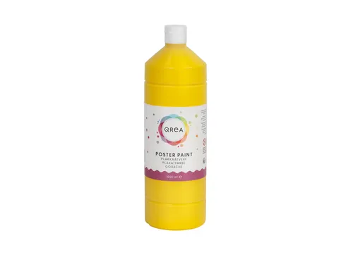 Plakkaatverf Qrea geel 1000ml