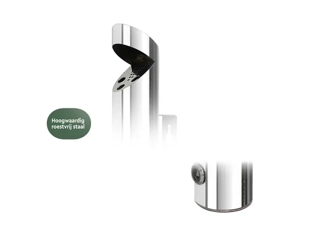 Asbak BRASQ wand AT200 RVS