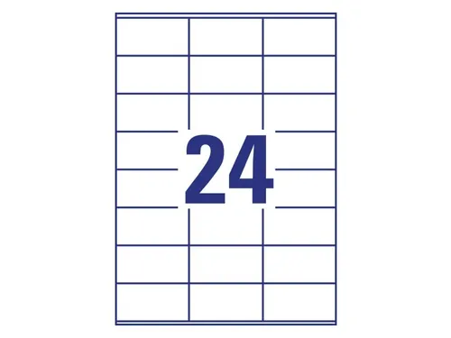 Etiket Avery Zweckform 3475 70x36mm wit 2400stuks