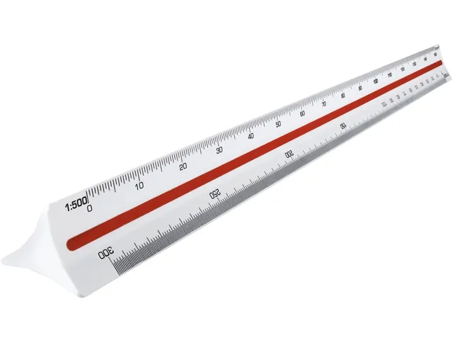 Règle à échelle de réduction Maped triangulaire 1:500/1000/1250/15