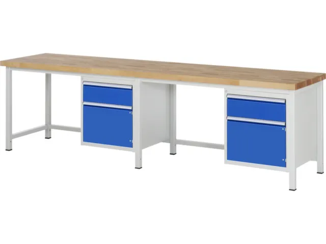 werkbank,HxBxD 840-1040x3000x700mm,beukblad,draagverm. 1250kg