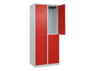 dubbeldekse locker,HxBxD 1850x800x500mm,2x2vak.,vak B 400mm - 2