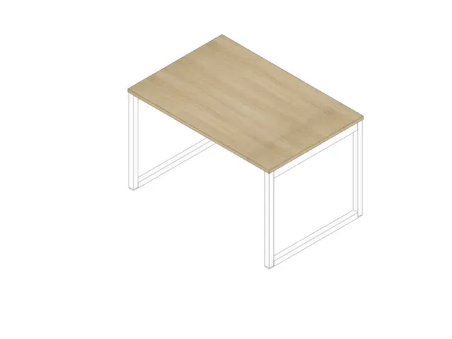 bureau,HxBxD 730x1200x800mm,blad eiken,sledeframe wit