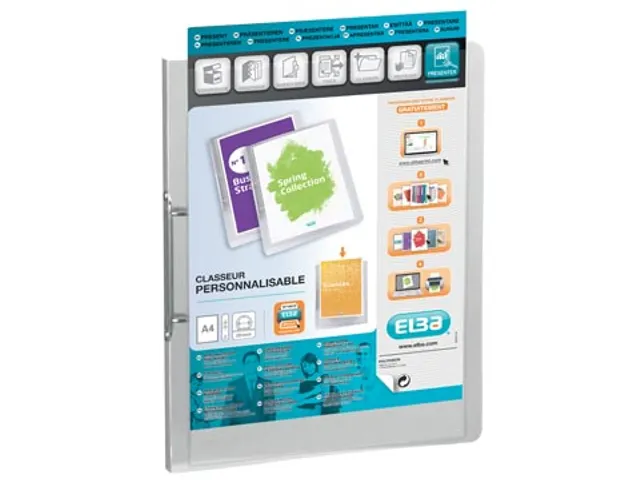 Elba Personaliseerbare ringmap Polyvision A4 2 rings 25mm transparant