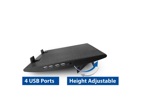Laptopstandaard ACT 2 standen met ventilator 4-p hub