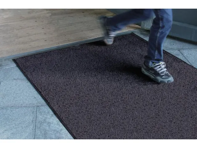 Schoonloopmat Binnen 90x150 Wasbaar Grijs