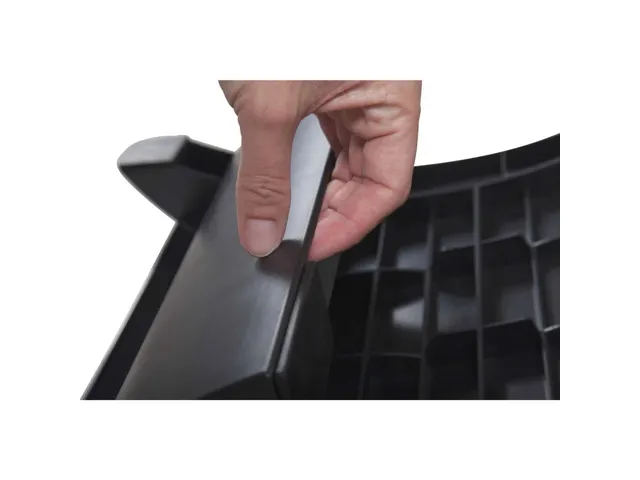 9012590 Voetensteun MAULsolid 37x25cm rubber hoogte verstelbaar zwart