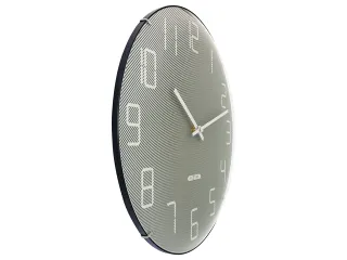 Wandklok Nextime dia 35cm bolvormig glas grijs kunststof Shade - 3