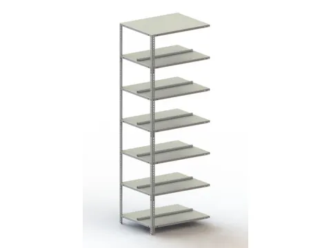 Schroefstelling Aanbouwveld Ral7035 2200x752x604mm 7legborden 80kg