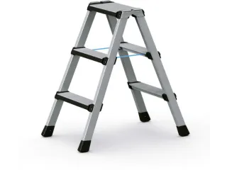 staande trap,NL,beide zijden,2x3treden,m. bekleding,Stand H 0,84m - 2