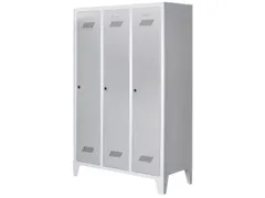 lockerkast v. kinderen,HxBxD 1600x930x500mm,3vak,RAL7035,front RAL7035