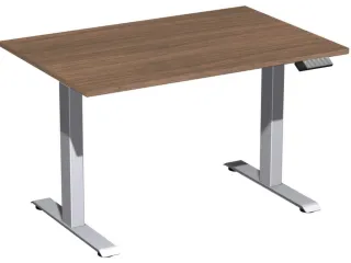 Elektrisch ihv bureau,HxBxD 630-1280x1200x800mm,blad notenboom - 1