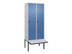 armoire vestiaire noir et blanc HxlxP 2120x800x815mm 2compart.