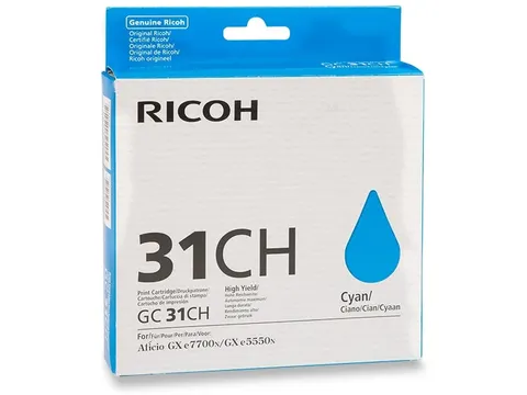 405702 Ricoh Type GC31CH AF GXE Cartridge cyaan HC Gel 4890pagina's