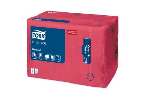 Tork 509307 Lunchservet Universal Rood 32,5x32,5cm