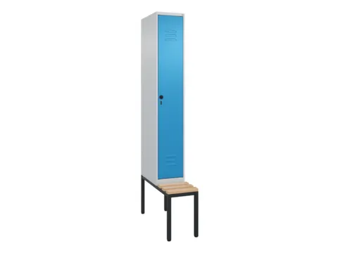 locker met bank,HxBxD 2120x300x815mm,1vak,vak B 300mm,draaigrendel