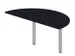 aanbouwtafel,i.h.v.,HxBxD 720-840x1600x800mm,halfrond,CC-zwart