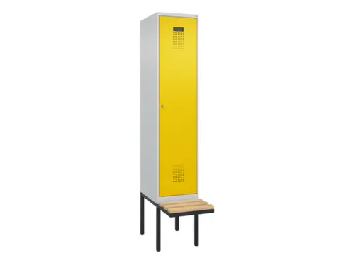 locker met bank,HxBxD 2120x400x815mm,1vak,vak B 400mm,cilinderslot