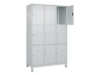 lockerkast,HxBxD 1950x1200x500mm,3x3vakken,vak B 400mm,cil.-slot - 1