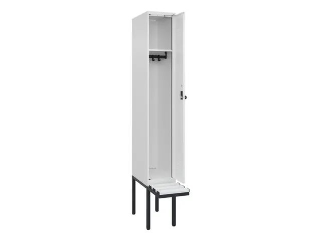 locker met bank,HxBxD 2120x300x815mm,1vak,vak B 300mm,draaigrendel