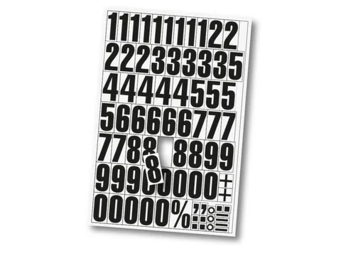 veldmagneet voor stelling,cijfers 0-9,DIN A4,H 43mm,magneetfolie