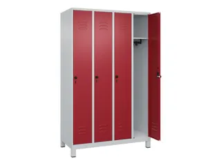 locker,HxBxD 1950x1200x500mm,4vak,vak B 300mm,draaigrendel,voeten - 2