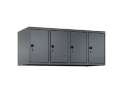 opzetkast,v. locker,4vak.,vak B 300mm,HxBxD 500x1200x500mm,vleugeldeur