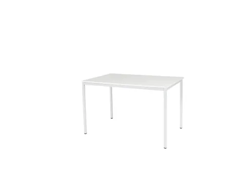 Domino Basic Tafel Vaste Hoogte 1200x800mm Grijs 25mm Wit 4-Poots