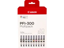 Canon PFI-300 MBK/PBK/CO/GY/R/C/M/Y/PC/PM-multipack 10 Stuks