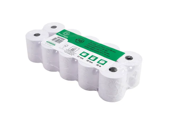 Rouleau papier calculatrice 57x50mm 1 pli offset extra-blanc 60g/m²