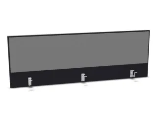 opzetpaneel,v. bureau,aanbouw achter,B 1600mm,CC-zwart,BN8078-grijs - 1