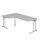 hoek-bureau,HxBxD 720x2000x800/1200mm,blad lichtgrijs,verdieping links