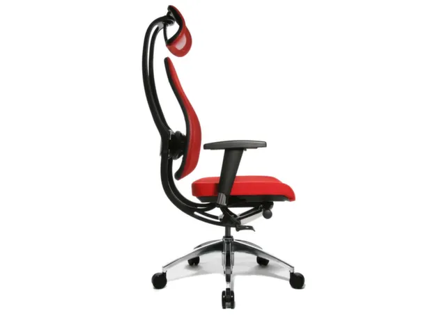 Siège De Bureau Pivotant Rouge Assise Hxlxp 430-520X480X500Mm Dossier