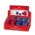 puntenslijper Faber-Castell "Sleeve" rood/blauw 2 gaats display a 12 s