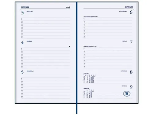 Agenda 2027 Ryam Memoplan 7 Suprema 7dagen/2pagina's bordeaux