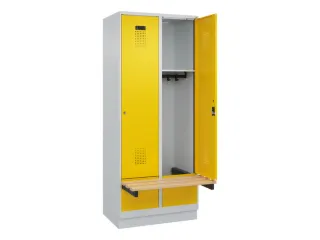 locker met bank,HxBxD 1950x800x815mm,2vak,vak B 400mm,cilinderslot - 1