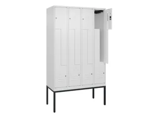 Z-garderobekast,HxBxD 2120x1200x500mm,vak B 150/300mm,cil.-slot - 2