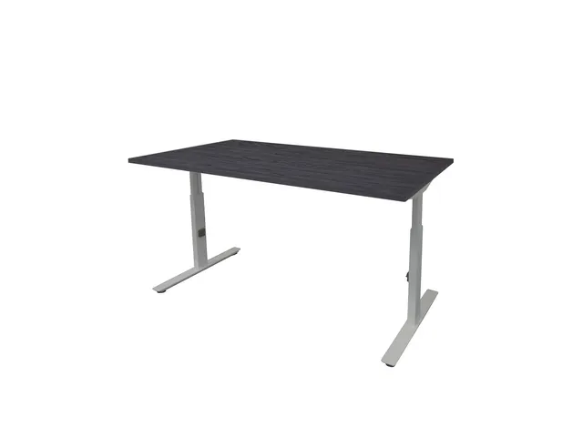 Bureau Linesto Plus Hoogte instelbaar 180x90 houtprint schaduw alu