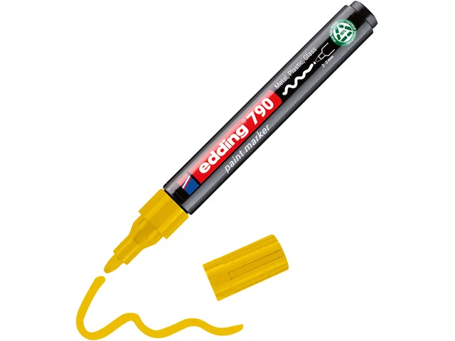 Paintmarker edding 790 op alcoholbasis 2-3mm geel