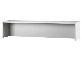 opzetvitrine,HxBxD 350x1600x320mm,hout,lichtgrijs,slijt- en krasvast - 1